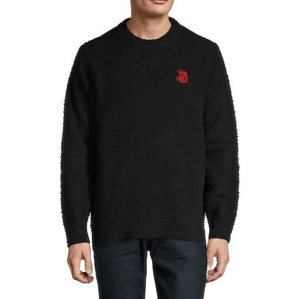 Diesel Men's K - Casy Fuzzy Pullover Sweater Black size Large L Rtl $348